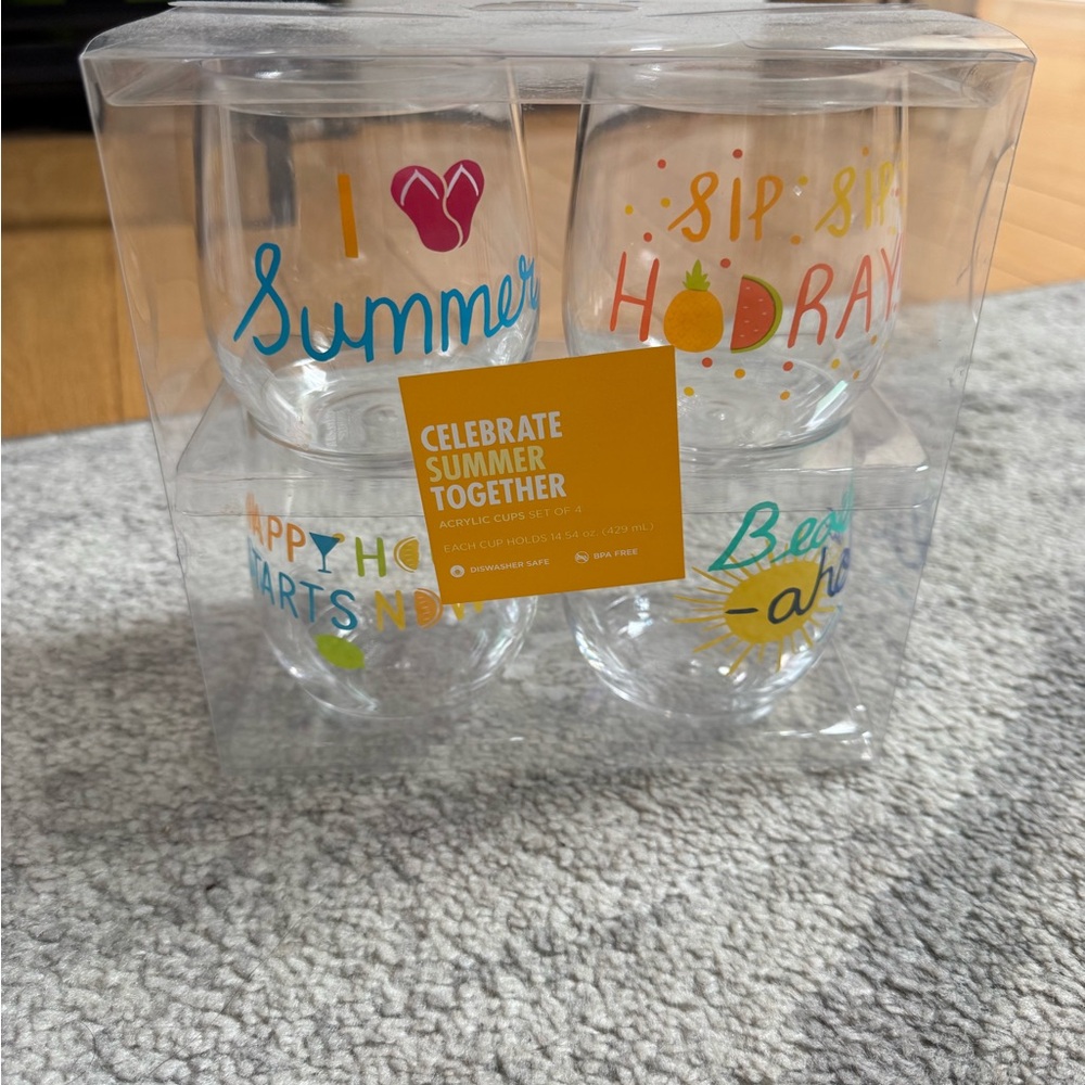 Acrylic Glass Set - Multicolor